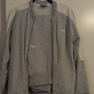 Puma Gray Track Jacket and Sweatshirt Set